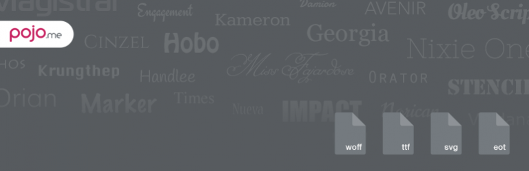 Pojo Custom Fonts