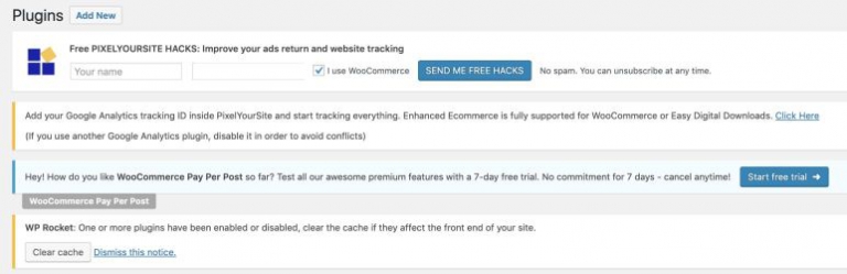 Hide Dashboard Notifications