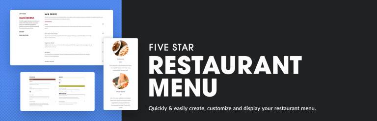 Five Star Restaurant Menu – WordPress Food Ordering Plugin