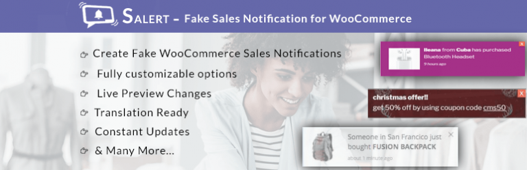 SALERT – Fake Sales Notification WooCommerce