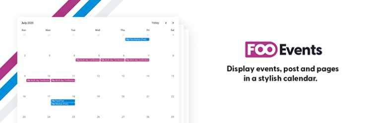 Events Calendar for FooEvents