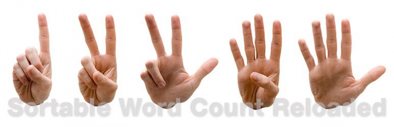 Sortable Word Count Reloaded