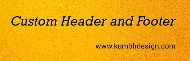 Custom Header Footer