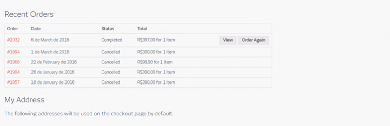 WooCommerce Repeat Order Button