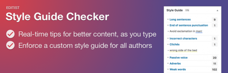 Content Style Guide and Grammar Checker – Editist WordPress Plugin