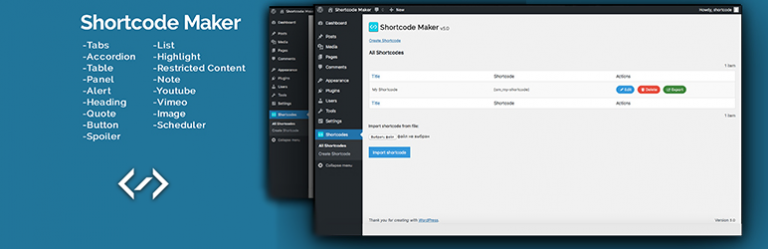 Shortcode Maker