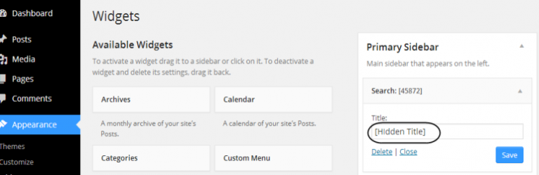 Flexible Widget Title
