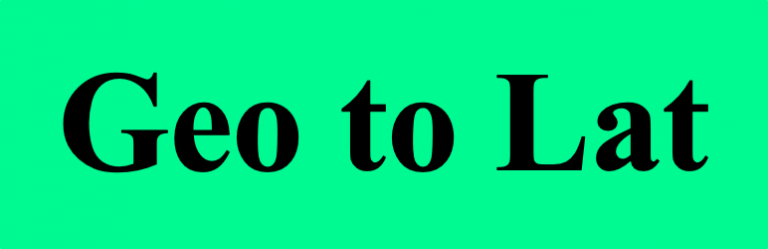 Geo to Lat