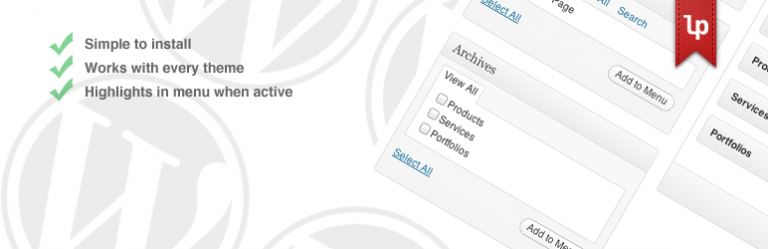 Post type archive in menu