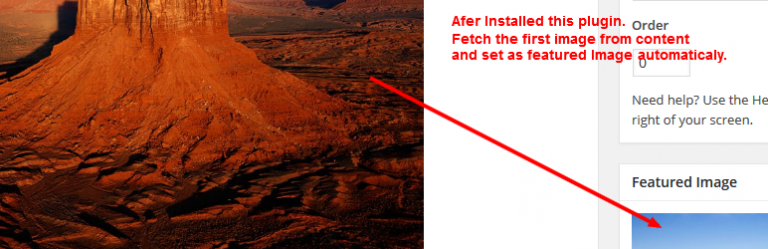 Get First Image Set As Featured Image
