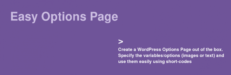 Easy Options Page