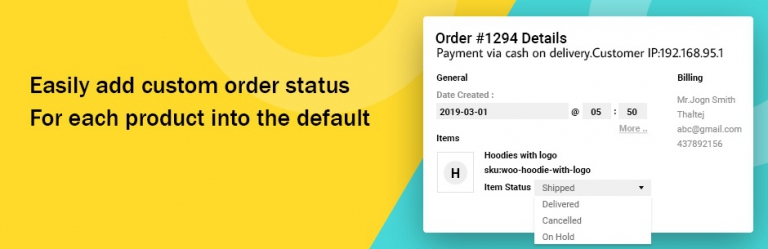 Custom Order Status Per Product for WooCommerce