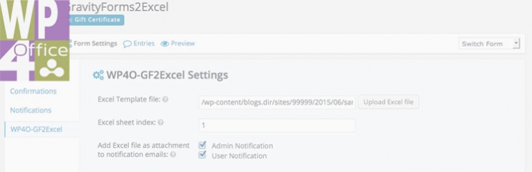 Gravity Forms To Excel AddOn