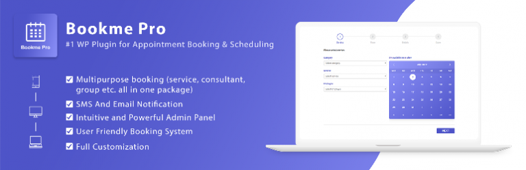 Bookme Pro – Online Appointment Booking and Scheduling Plugin