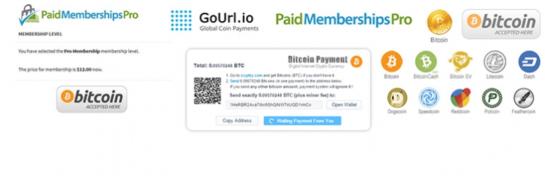 GoUrl Paid Memberships Pro – Bitcoin Payment Gateway Addon