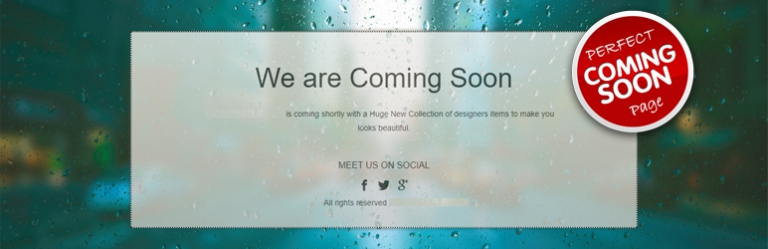 Perfect Coming Soon Page