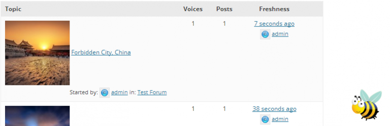 bbPress Topic Thumbnails
