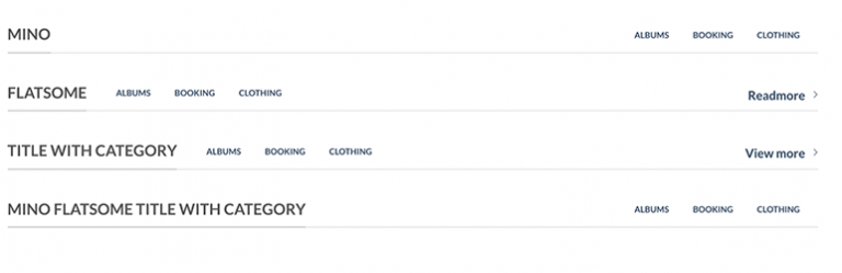 Mino Flatsome Title With Category