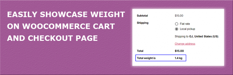 Cart Weight for WooCommerce
