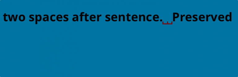 Extra Sentence Space