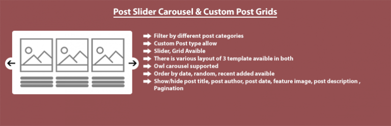 Post Slider Carousel & Custom Post Grids