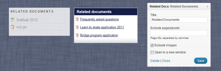Related Documents Widget