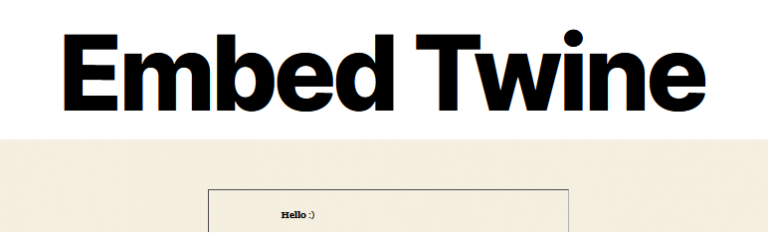 Embed Twine