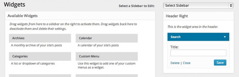 Sane Widget Sidebar Management