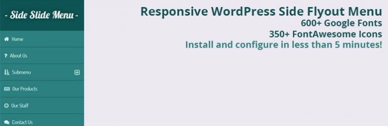 Side Slide Responsive Menu