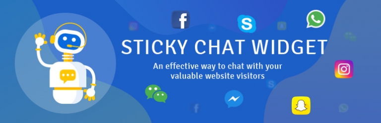 Sticky Chat Widget: Click to chat, SMS, Email, Messages, Call Button, Live Chat and Live Support Button