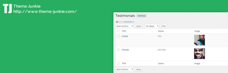 Theme Junkie Testimonials Content