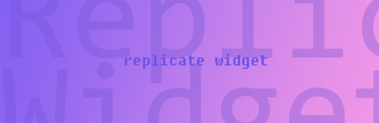 Replicate Widget