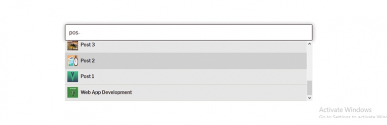 Live search for post