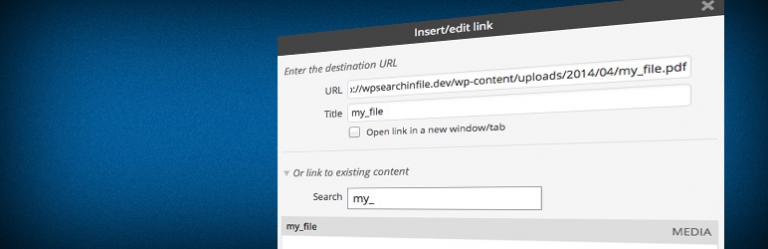 Link media from TinyMCE