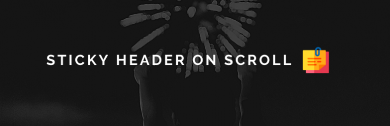 Sticky Header On Scroll